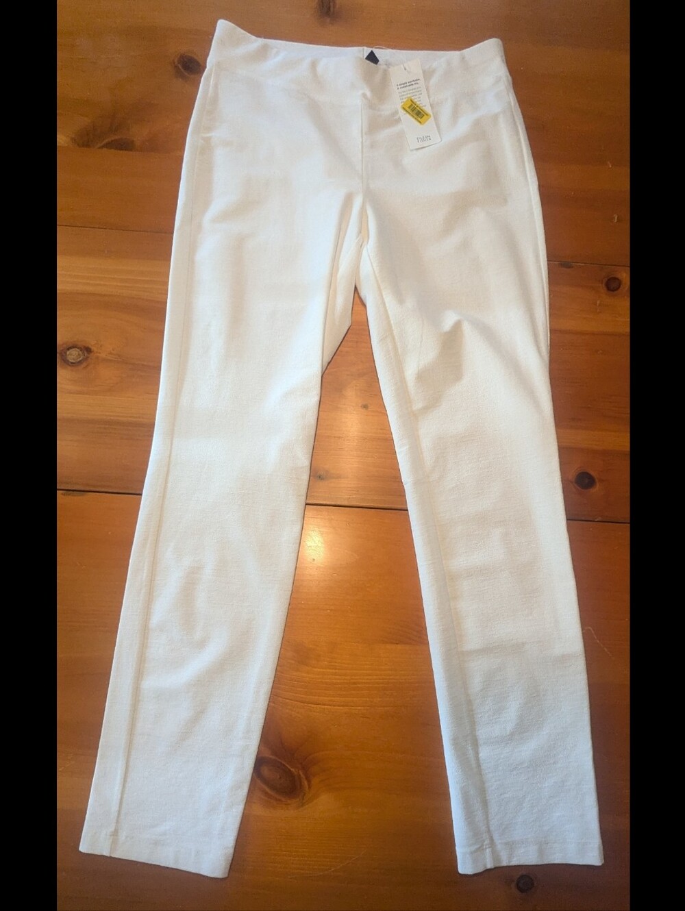 Eileen Fisher White Washable Stretch Crepe Slim Ankle Pant XXS NWT